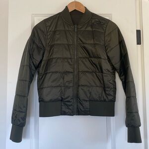 Lululemon Non-Stop Reversible Olive Bomber Jacket Size 4